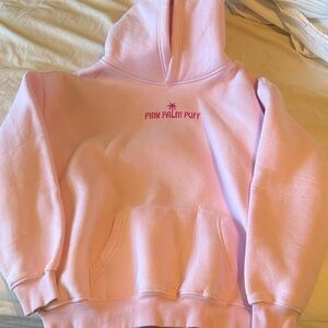 Pink Palm Puff Women's Pink Hoodie size small worn once excellent condition
